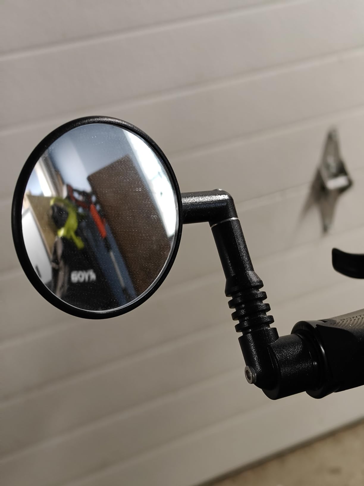 Mirrycle Mountain Mirror, Black | Mirrycle Mountain Handlebar Mirror with Wrench | Wide-View Bar End Mount customer photo 2