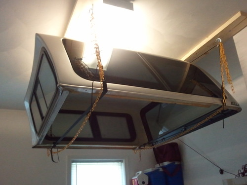 HARKEN Hoister Heavy Cargo Carrier Overhead Garage Storage 4-Point Hoist System for 145lb Carriers, Boxes, Kayaks, Canoes (145lb max load, 10ft.Ceiling), Model 7803 customer photo 2