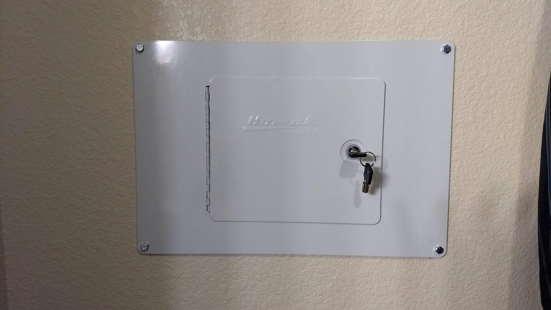 Homak First Watch Between The Studs High Security Steel Wall Safe, White customer photo 1