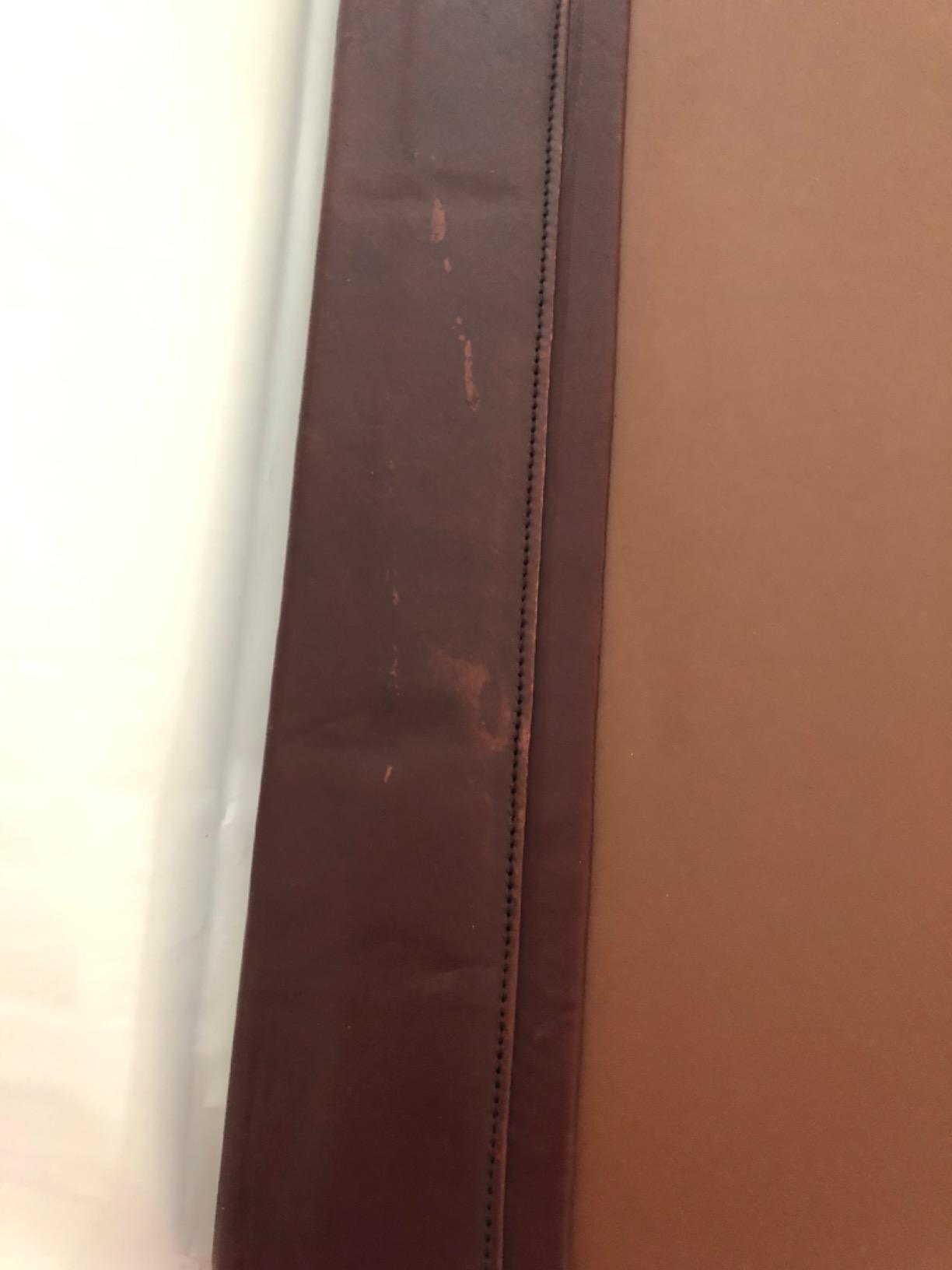 DACASSO Leather Desk Pad with Side Rails - Luxury Leather Desk Blotter for Writing - Executive Desk Surface Protector - (Chocolate Brown, 34” x 20”) customer photo 1