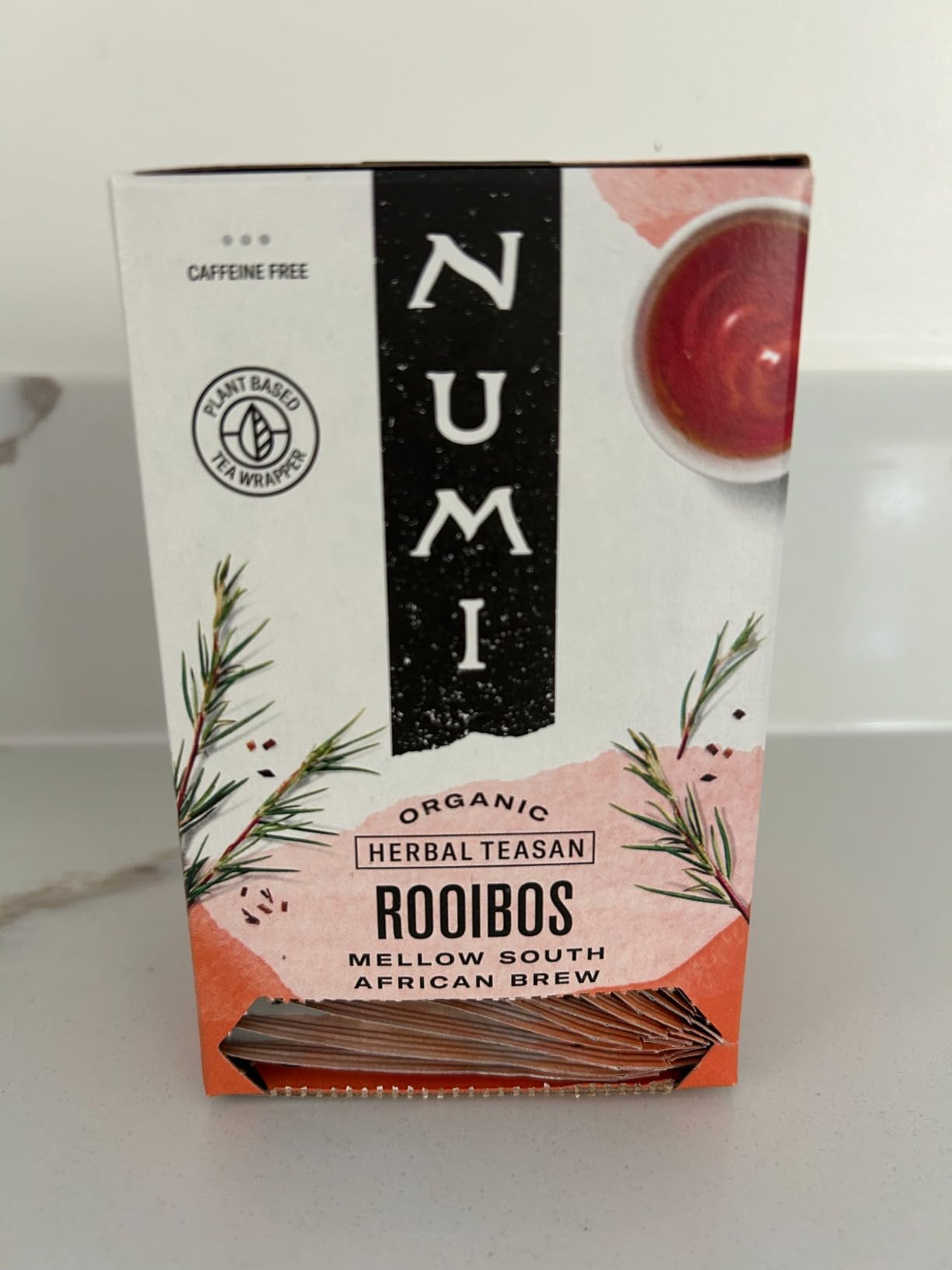 Numi Organic Rooibos Tea, 18 Herbal Tea Bags, Caffeine Free | South African Red Tea with Deep Earthy Vanilla Taste customer photo 1