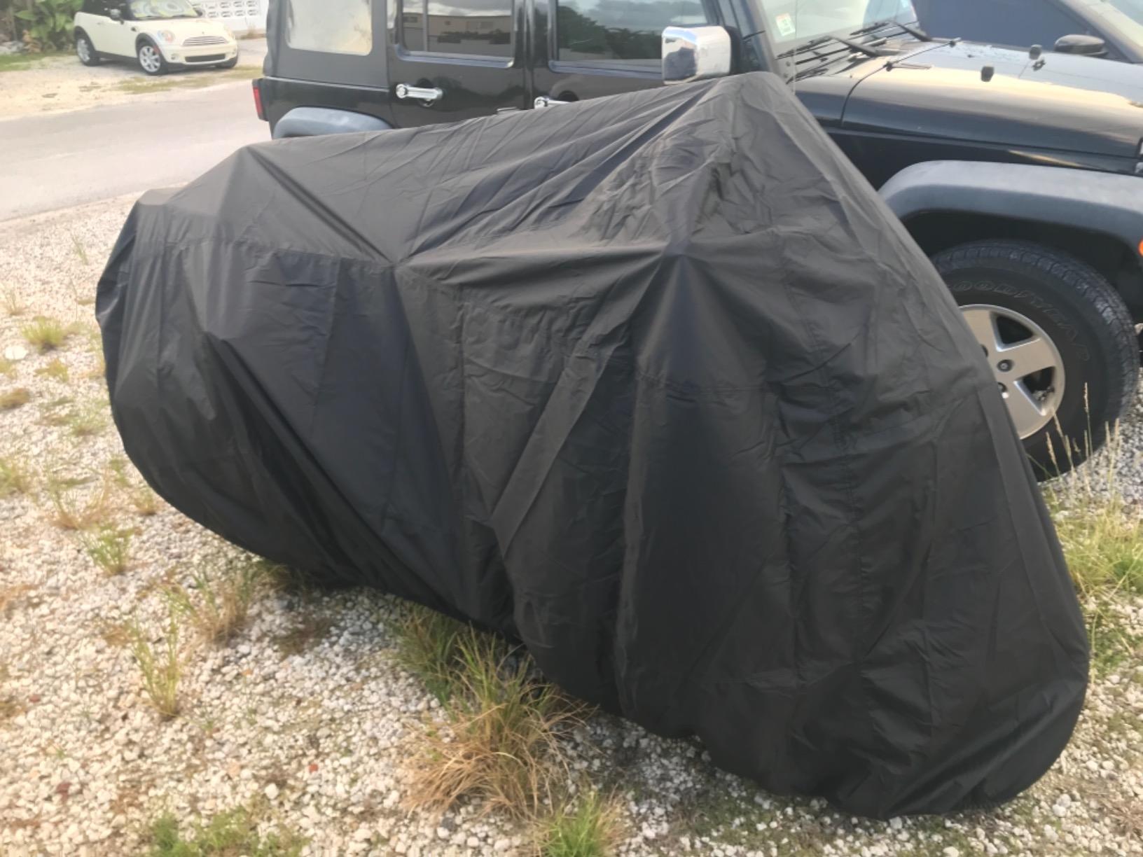 Dowco Guardian 50006-02 WeatherAll Plus Indoor/Outdoor Waterproof Motorcycle Cover: Black, XXX-Large customer photo 2
