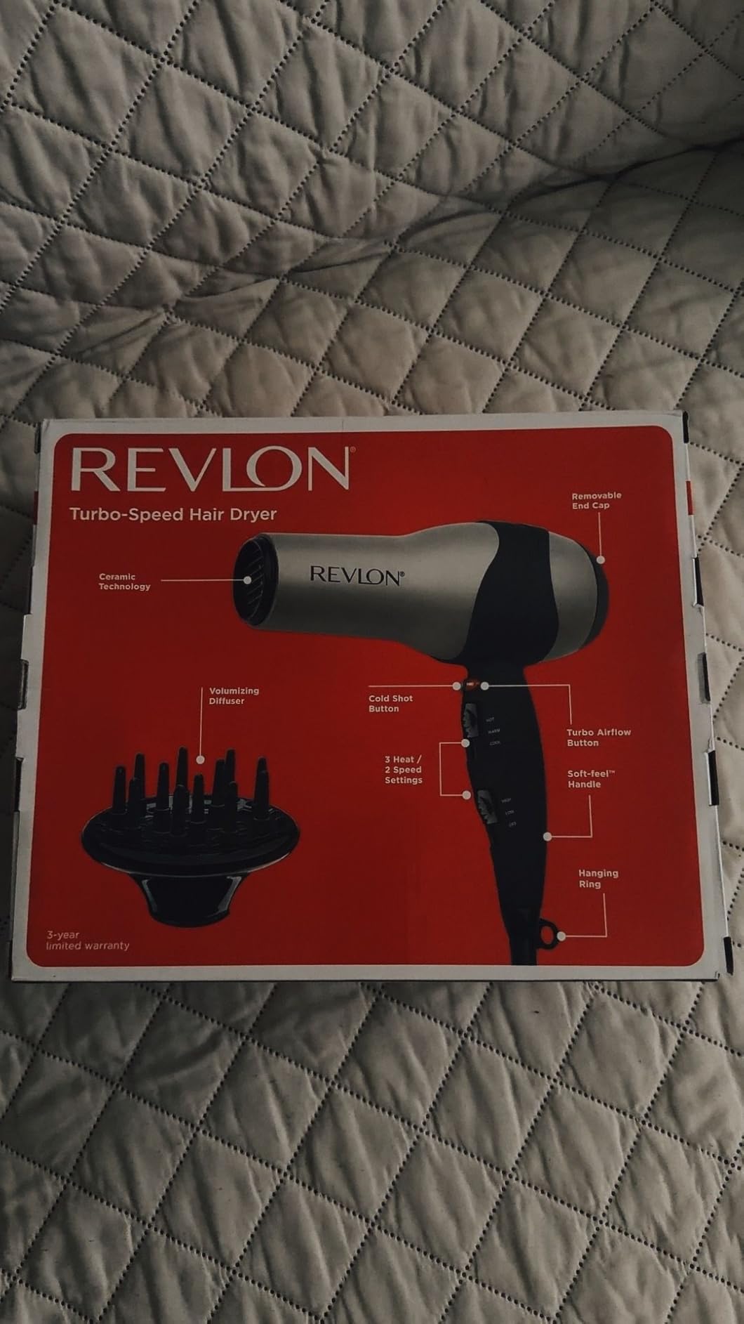 REVLON Turbo Hair Dryer | 1875 Watts of Maximum Shine, Fast Dry (Silver) customer photo 2