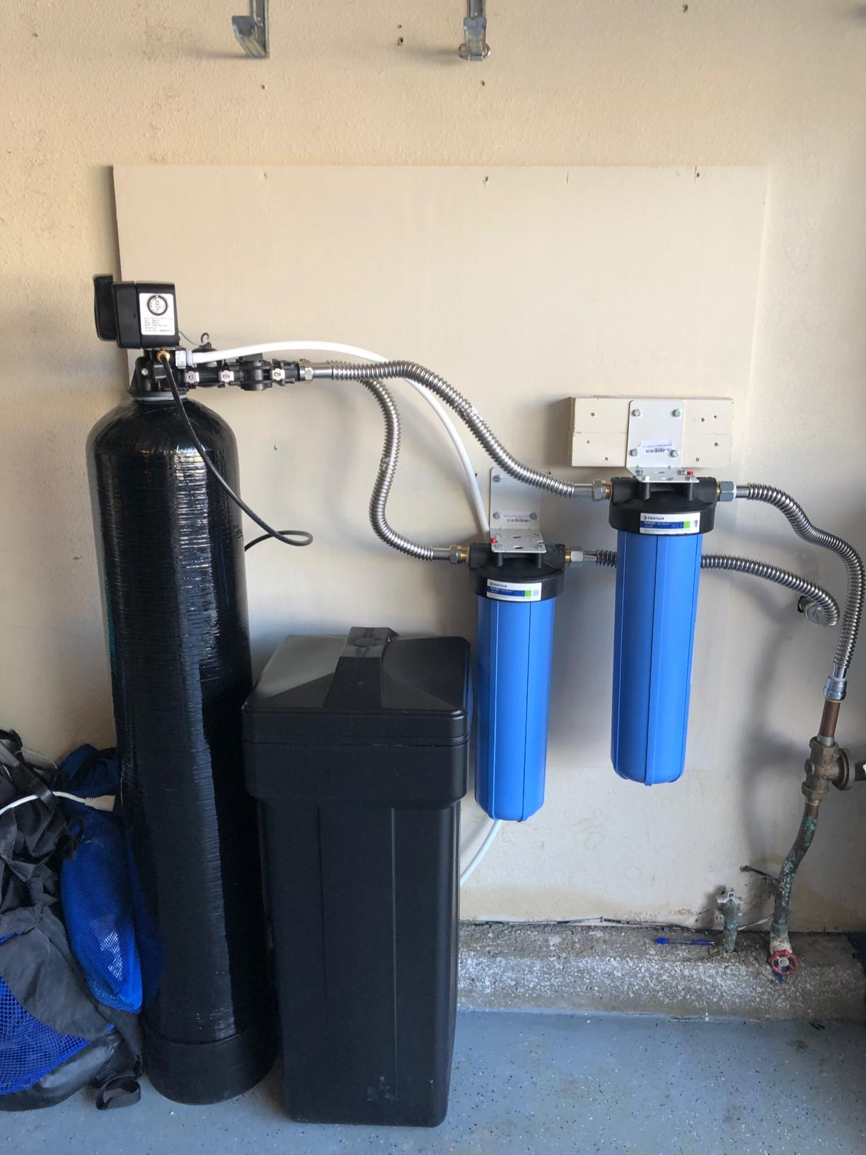 AFWFilters 5600sxt Metered On-demand 48,000 Grain Water Softener with brine tank, bypass and 1