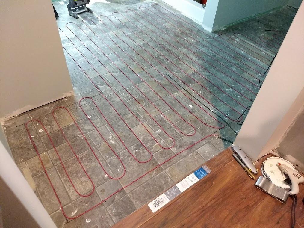 15 Sqft Electric Radiant Floor Heating Cable Kit – 120V Heated Tile Floor System with UWG5 Programmable Thermostat, Sensor, Installation Monitor & 25 Year Warranty, Made in the USA customer photo 2