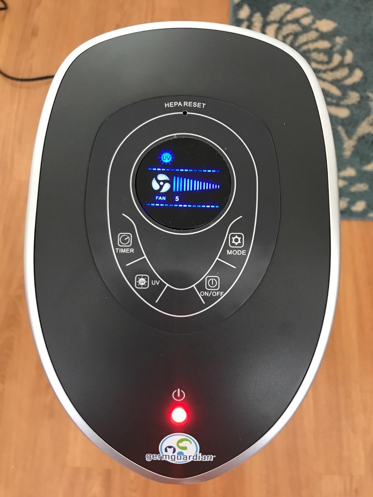 GermGuardian 5-In-1 HEPA Air Purifier for Home, Large Rooms Up To 915 Sq. Ft. with HEPA Pet Air Filter, UV-C Light & Odor Reduction, AC5250PT, 28