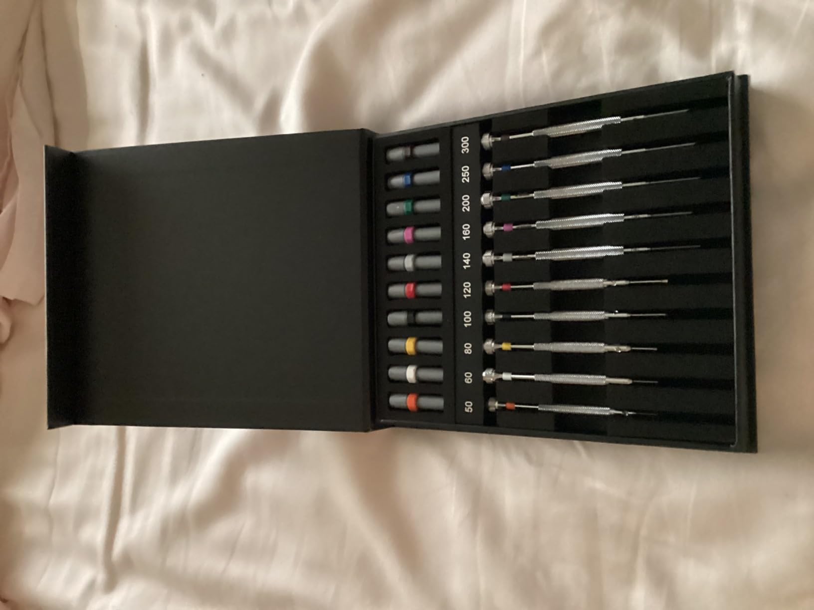Bergeon 55-606 30080 Set of 10 Screwdrivers with 10 Tubes with Spare Blades in Wooden Box Watch Repair Kit customer photo 2