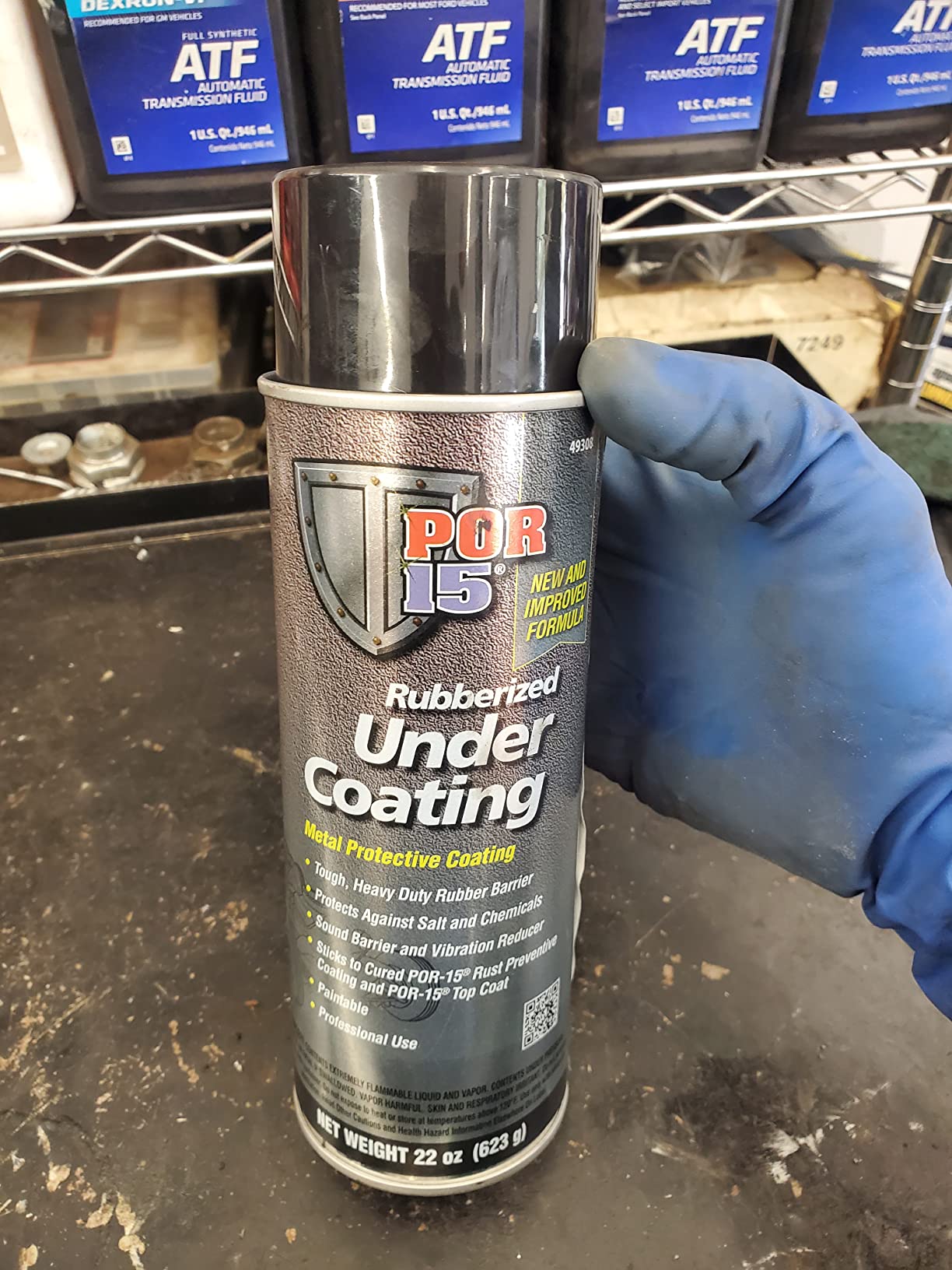 POR-15 Rubberized Undercoating, Metal Protective Spray Rubber Coating, Stop and Prevent Rust, 22 Fluid Ounces, Black customer photo 1