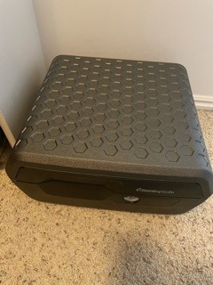 SentrySafe Charcoal Gray Fireproof and Waterproof Safe Box with Key Lock, Portable Chest for Money, Passport, 0.28 Cubic Feet, 6.6 x 15.4 x 14.3 Inches, CHW20221 customer photo 2