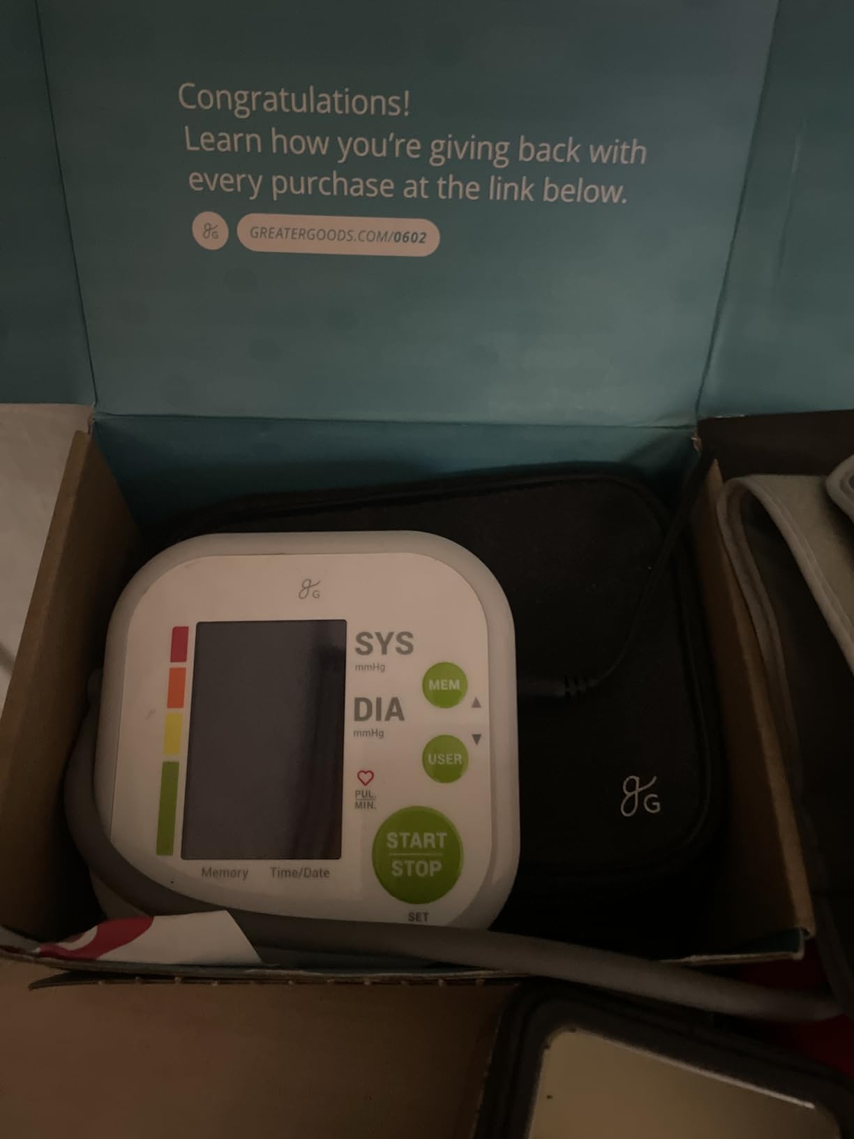 Greater Goods Upper Arm Blood Pressure Monitor for Home Use, Automatic customer photo 2
