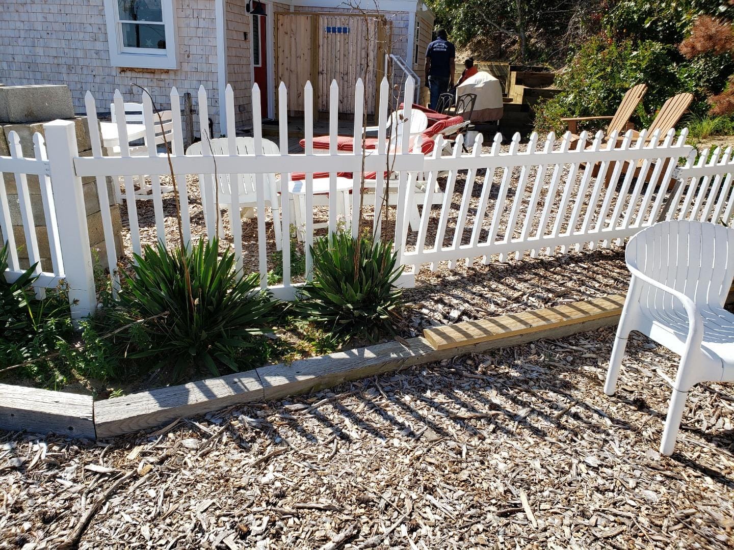 WamBam Sturbridge Yard or Pool Fence, White Vinyl No Dig DIY Kit customer photo 1