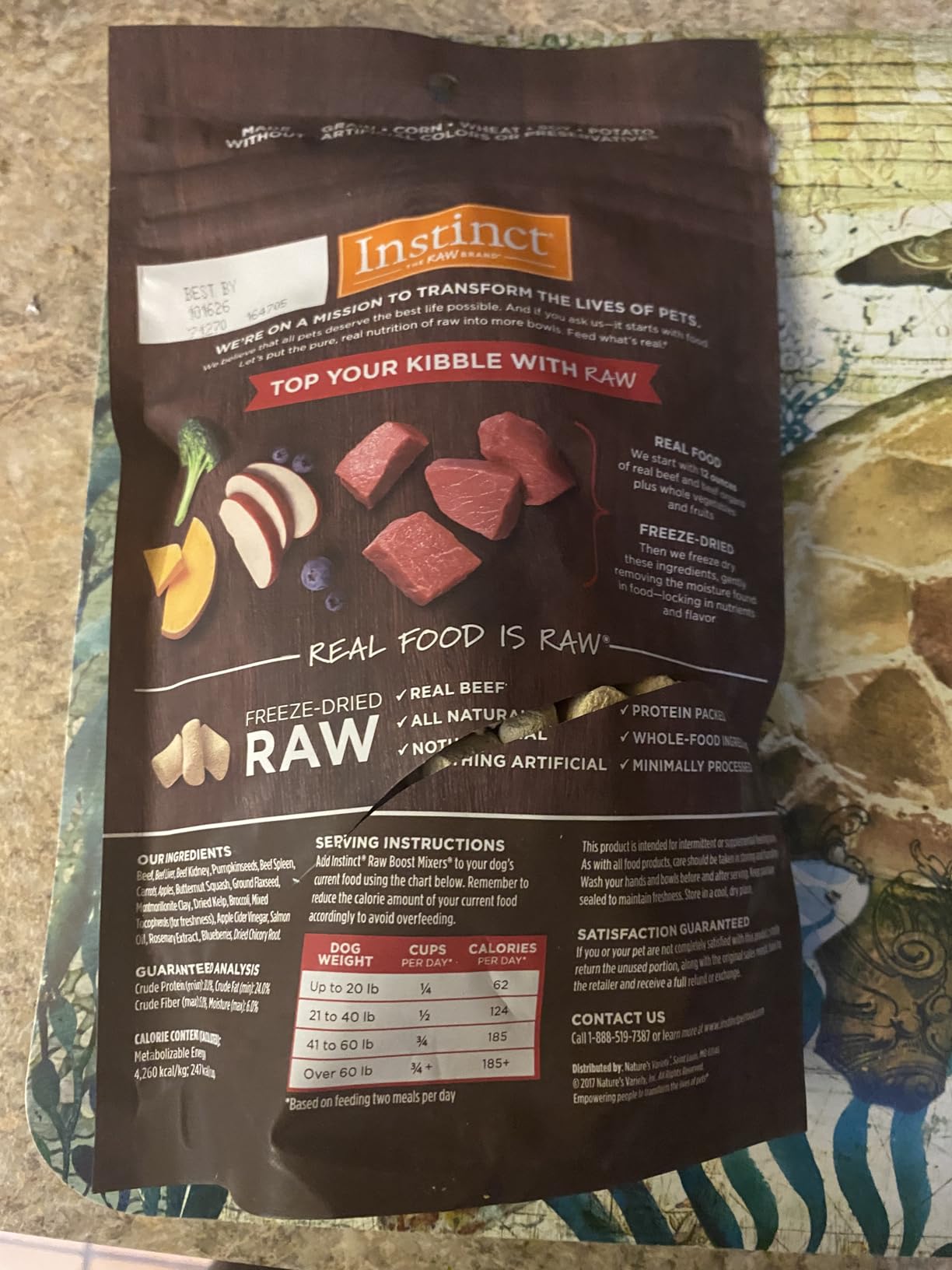 Instinct Freeze Dried Mixers, Dog Food Toppers, Beef, 6 oz customer photo 1