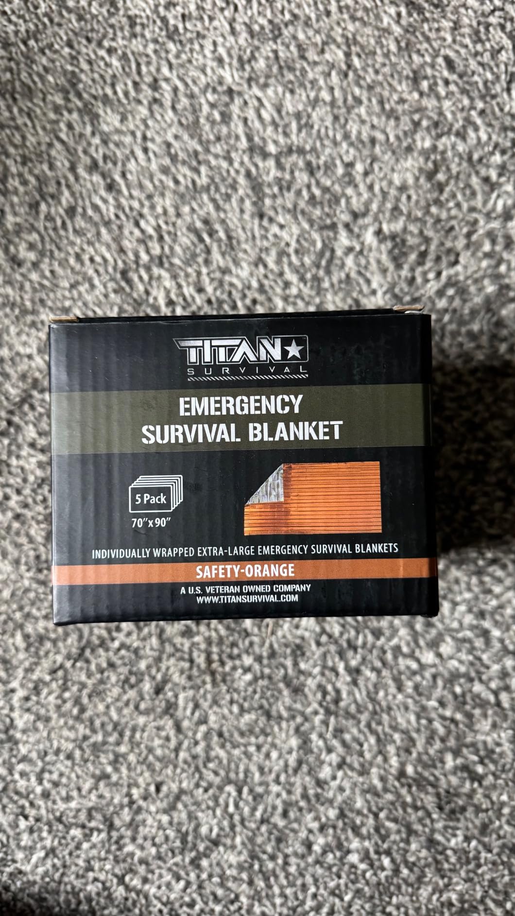 Titan Emergency Blanket 5 Pack Mylar - Thermal Space Blanket with 90% Heat Retention and Waterproof Foil customer photo 2