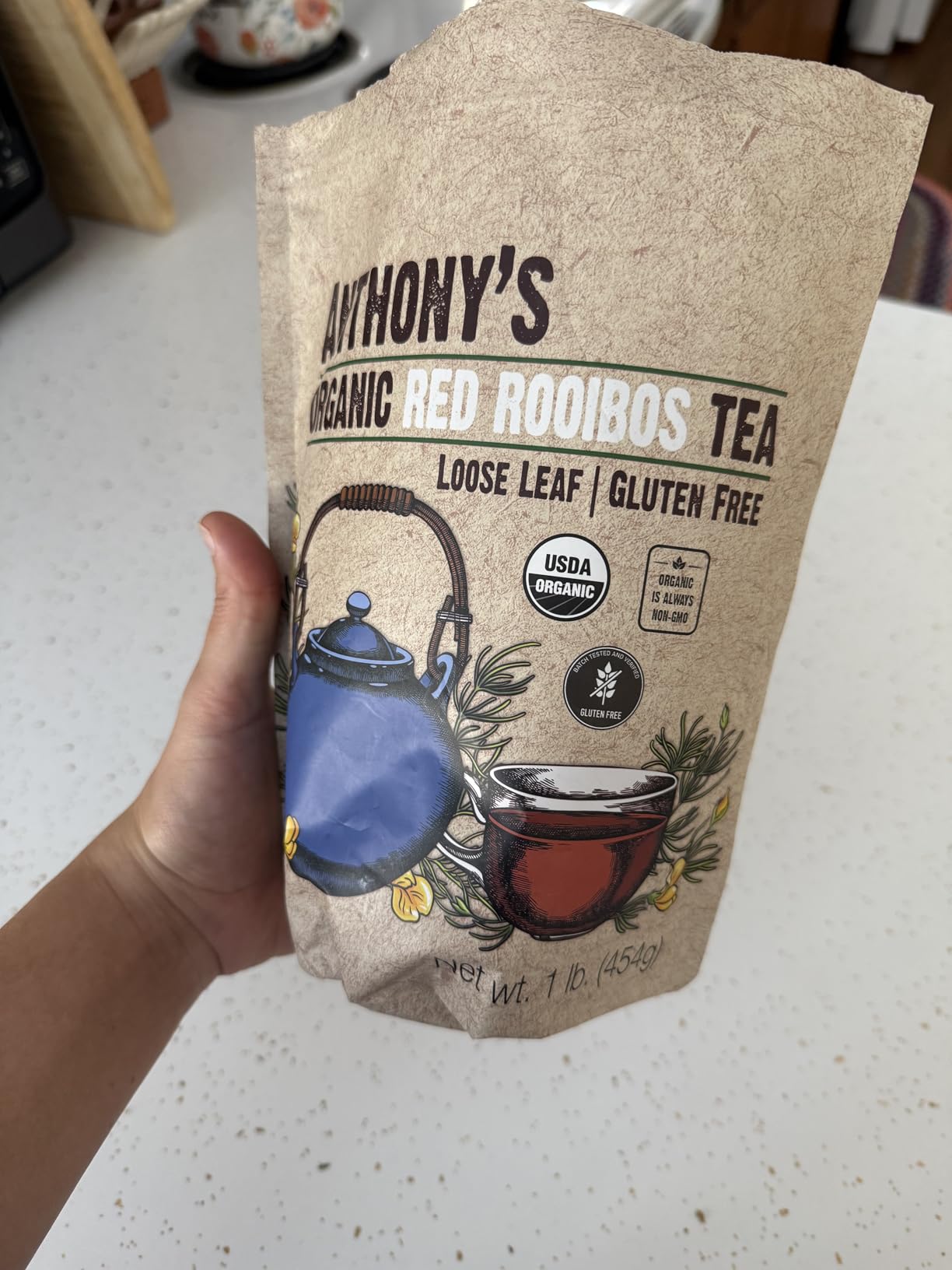 Anthony's Organic Red Rooibos Loose Leaf Tea, 1 lb, Gluten Free, Non GMO, Non Irradiated, Keto Friendly customer photo 1