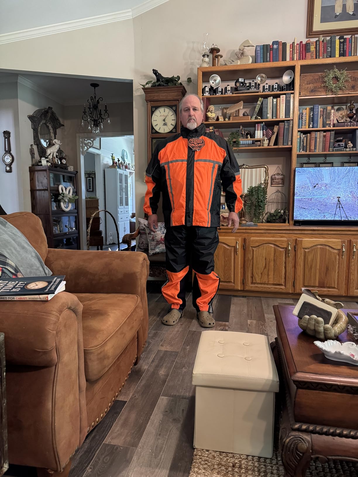 Milwaukee Leather MPM9510 Men's Black Water-Resistant Motorcycle Rain Suit with Hi Vis Reflective Tape customer photo 1