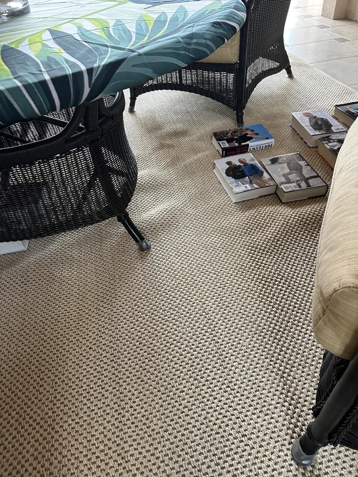 SAFAVIEH Area Rug 5x8 - Natural Fiber Collection - Maize & Linen Color, Sisal, Woven Design with Border (NF141B) customer photo 1