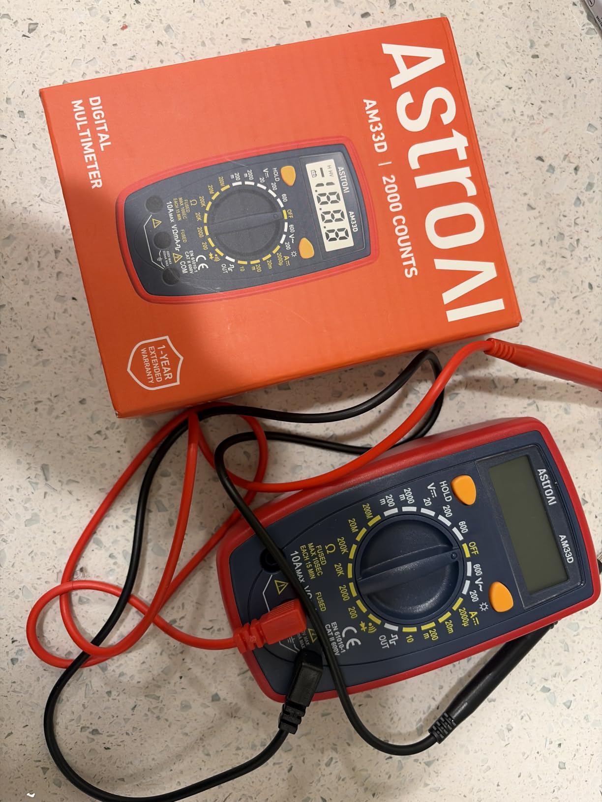 AstroAI Digital Multimeter Tester 2000 Counts with DC AC Voltmeter and Ohm Volt Amp Meter; Measures Voltage, Current, Resistance, Continuity and Diode, Blue customer photo 2