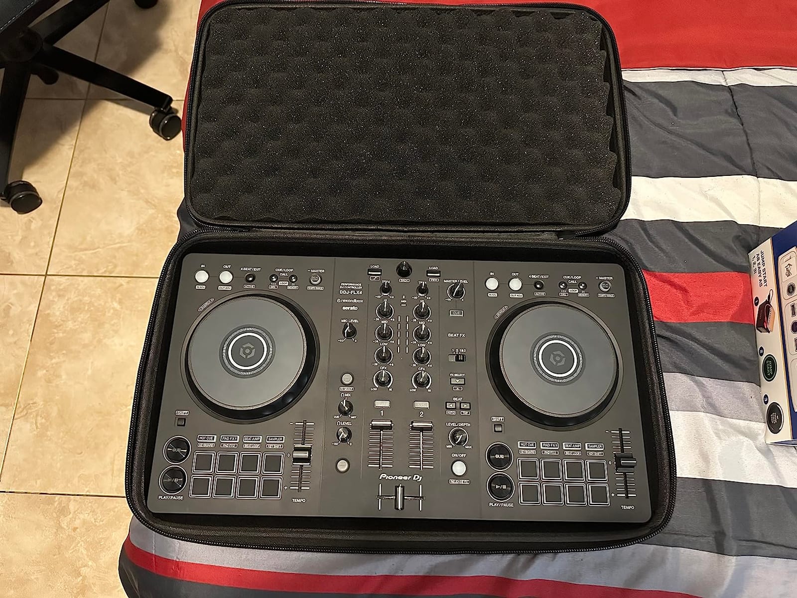 caseling Hard Case Fits Pioneer DJ DDJ-FLX4 2-Channel Controller | Fits DDJ-400, DDJ-SB3, DDJ-200, rigid EVA protective shell, splash-resistant travel bag, smooth dual zippers customer photo 2
