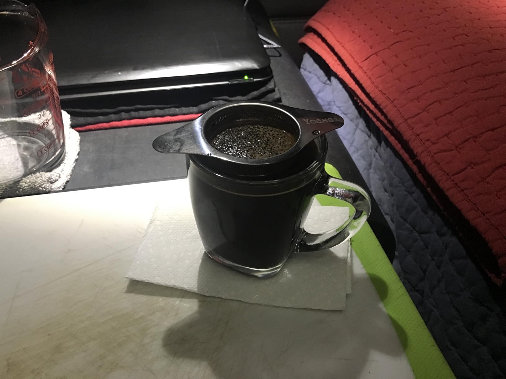 Extra Fine 18/8 Stainless Steel Tea Infuser Mesh Strainer with Large Capacity & Perfect Size Double Handles for Hanging on Teapots, Mugs, Cups to Steep Loose Leaf Tea and Coffee customer photo 1