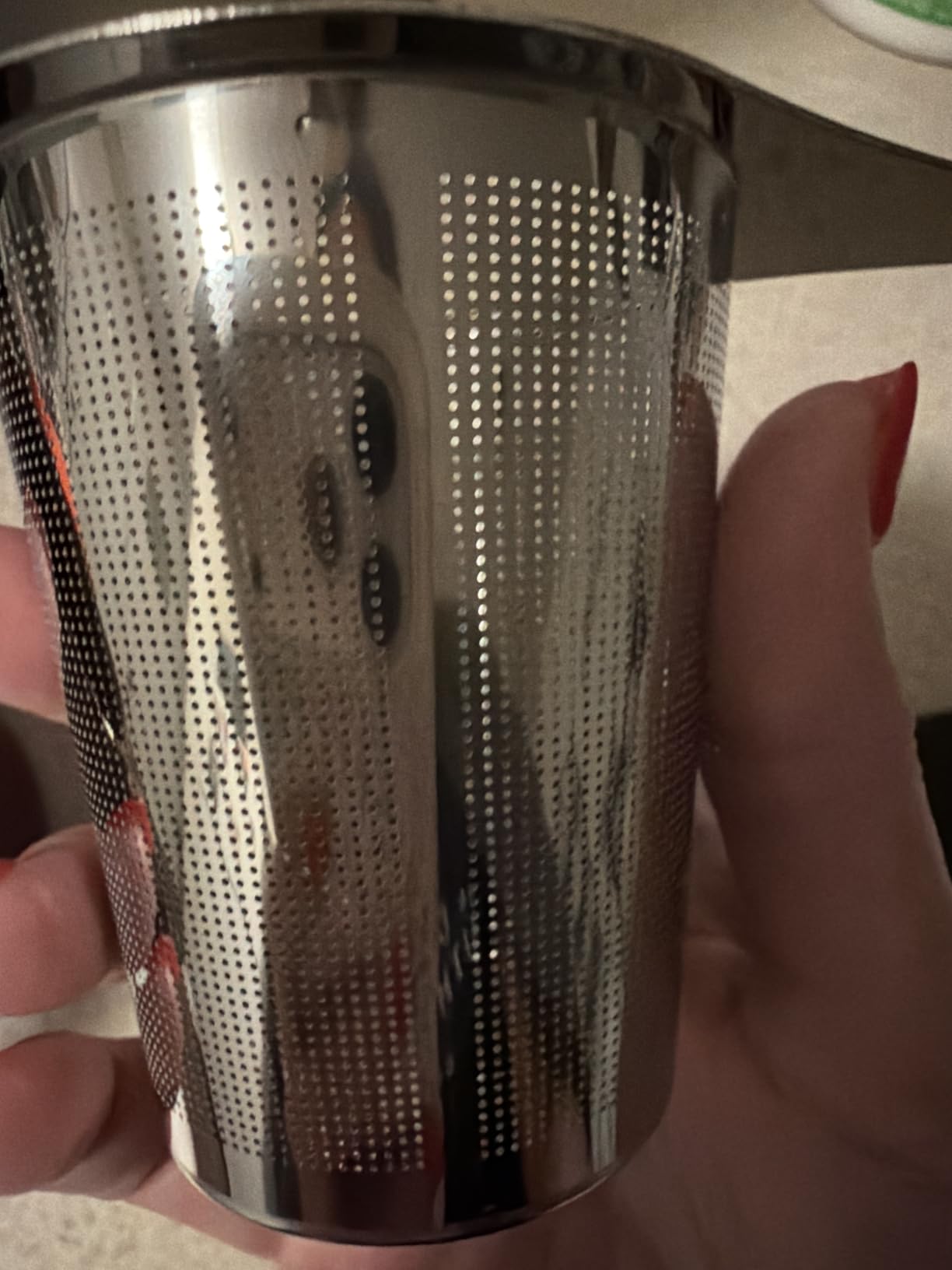 Extra Fine 18/8 Stainless Steel Tea Infuser Mesh Strainer with Large Capacity & Perfect Size Double Handles for Hanging on Teapots, Mugs, Cups to Steep Loose Leaf Tea and Coffee customer photo 2