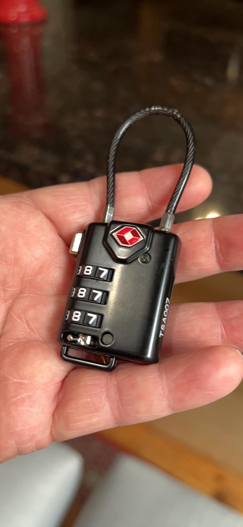 TSA Approved Cable Luggage Locks, Re-settable Combination with Alloy Body, Black 2 Locks. customer photo 1