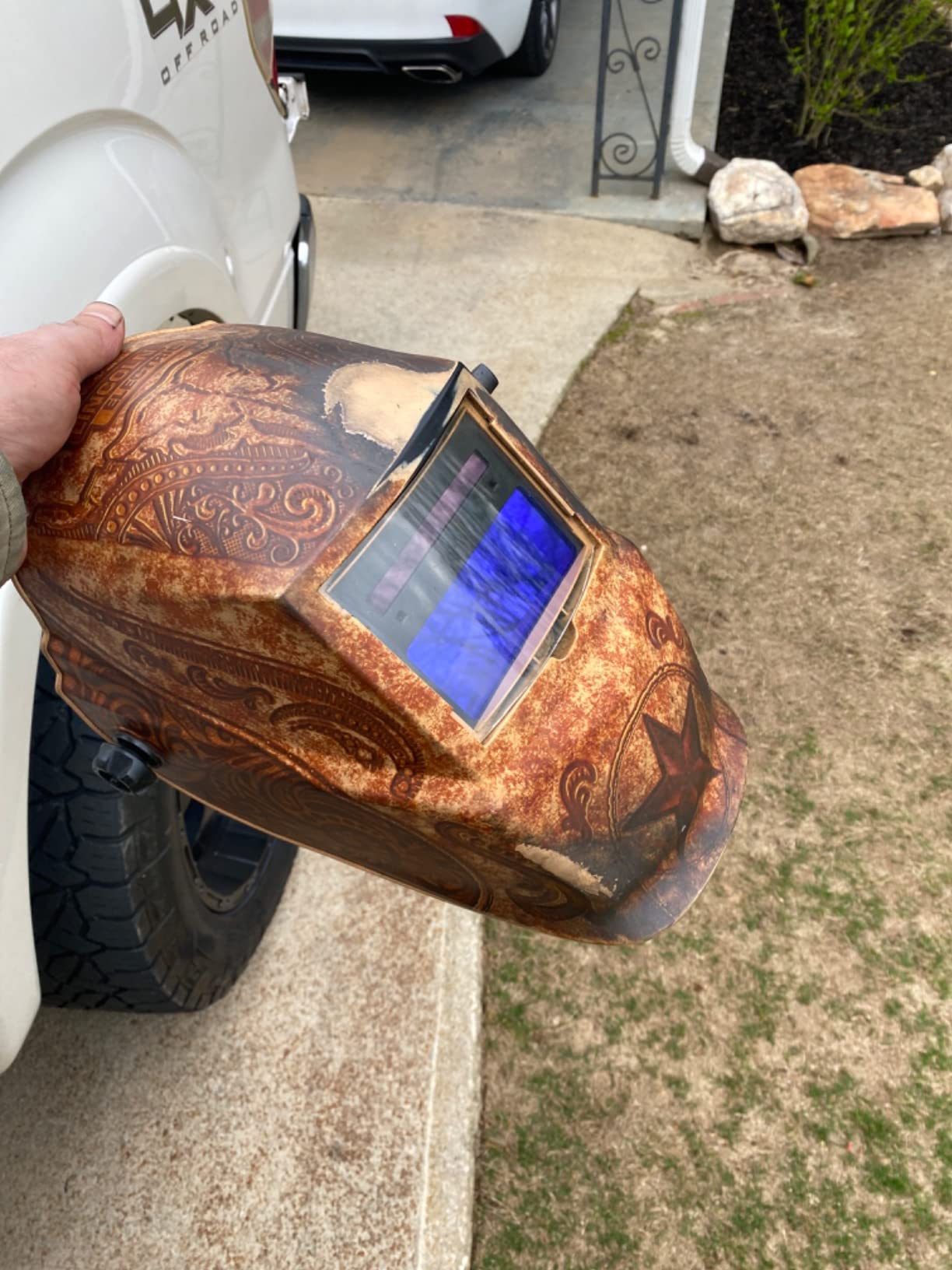 Lincoln Electric-K4134-1 Welding Helmet, Brown, Ratchet, Plastic customer photo 2