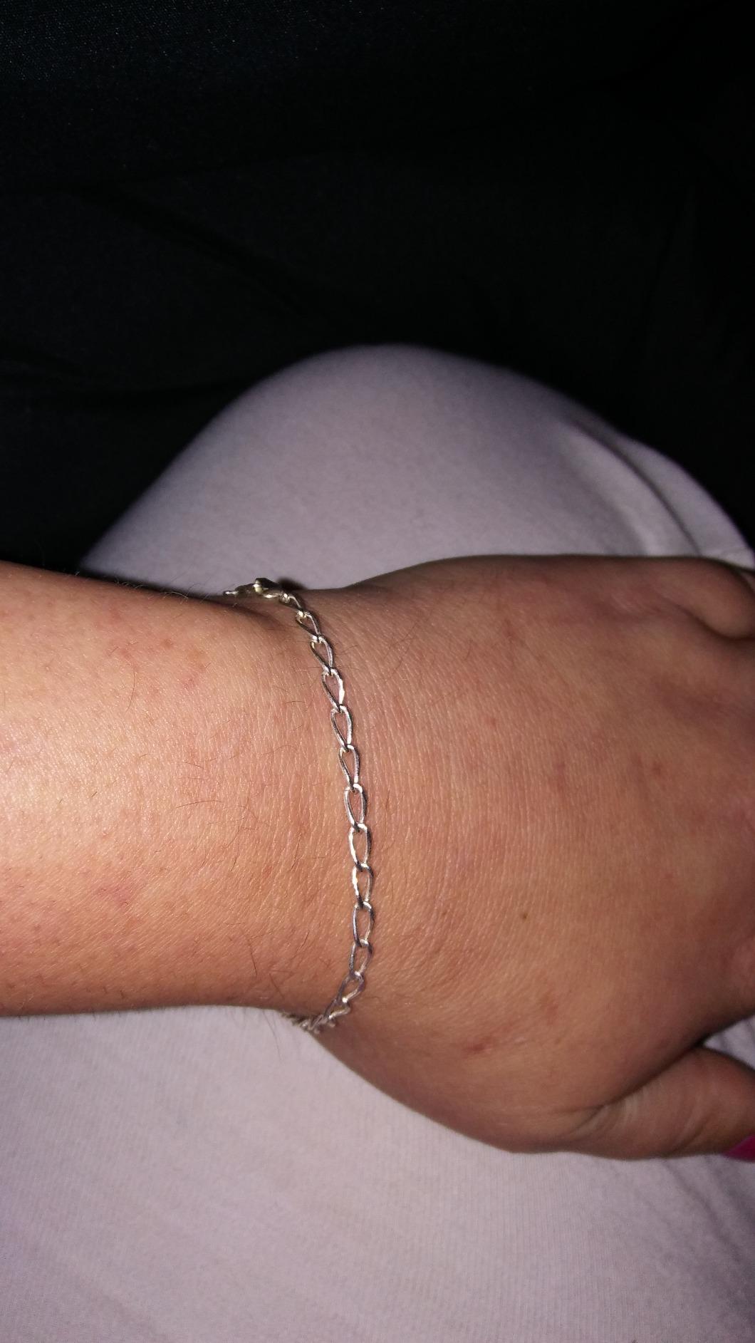Women's 925 Sterling Silver Link Chain Bracelet for Charms (Adjustable) customer photo 2
