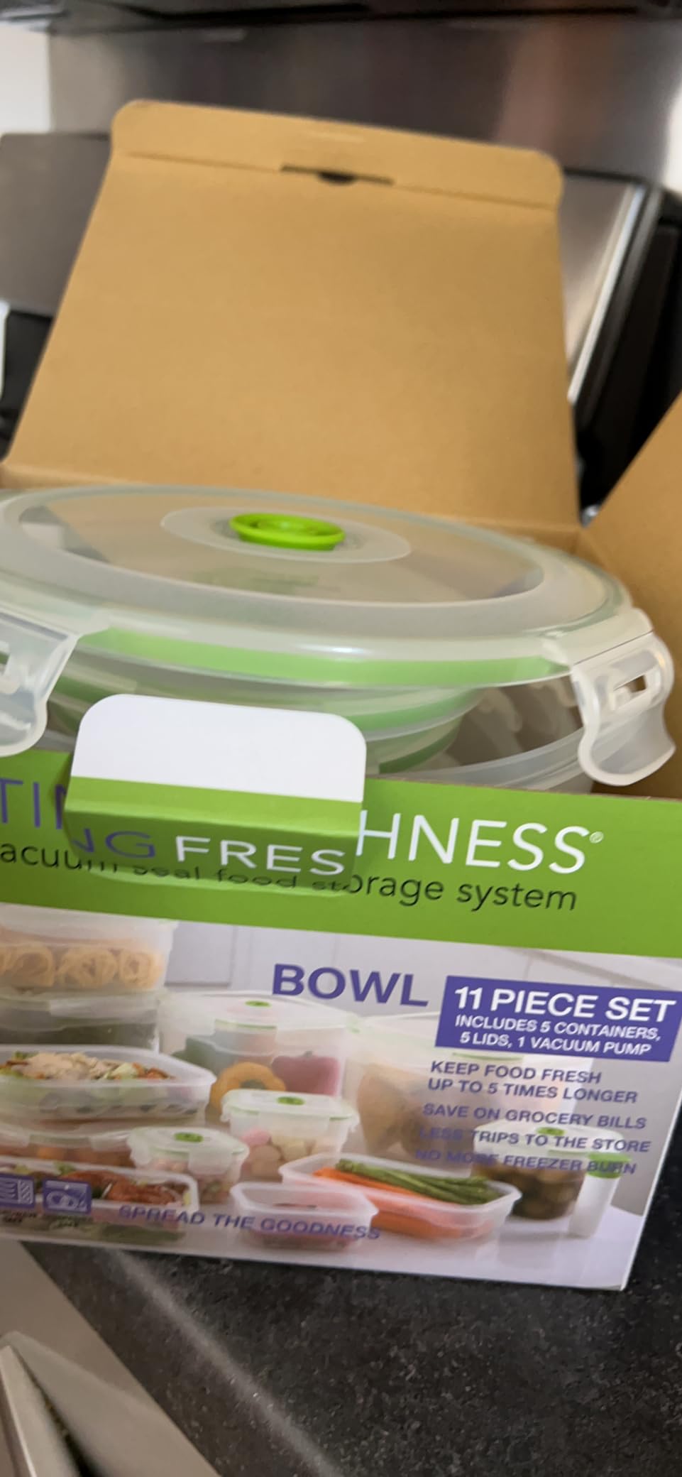 Lasting Freshness Vacuum Seal Food Storage Containers with Hand Pump - BPA-Free Plastic, Airtight Meal Prep & Leftovers Containers, Keep Food Fresh 5X Longer, 19-Piece Set customer photo 2