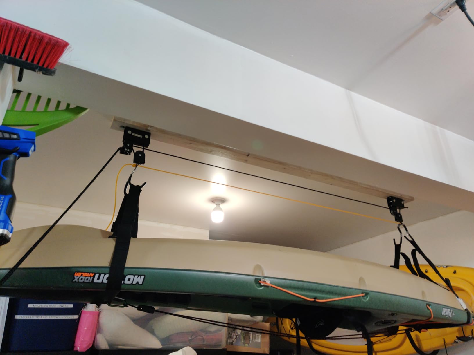 RAD Sportz Kayak Hoist 2-Pack Quality Garage Storage Canoe Lift with 125 lb Capacity Even Works as Ladder Lift Premium Quality Pulley System customer photo 2