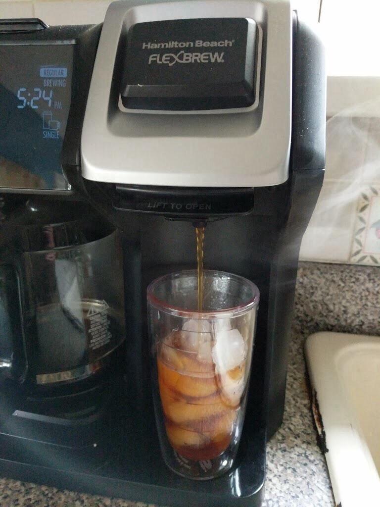 Hamilton Beach FlexBrew Trio 2-Way Drip & Single Serve Coffee Maker | Single Serve Coffee Maker & 12 Cup Coffee Maker | Compatible With K-Cups, Pods or Grounds | Black | 49976 customer photo 1