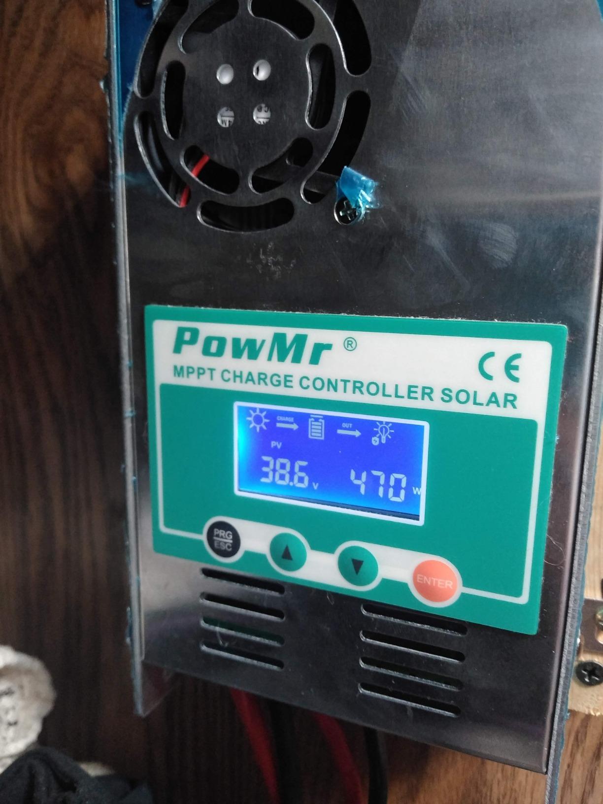 PowMr MPPT Solar Charge Controller 60 amp 48V 36V 24V 12V Auto - Max 160VDC Input, LCD Backlight Solar Charge Controller for Vented Sealed Gel NiCd Lithium Battery【Software Update Version】 customer photo 2