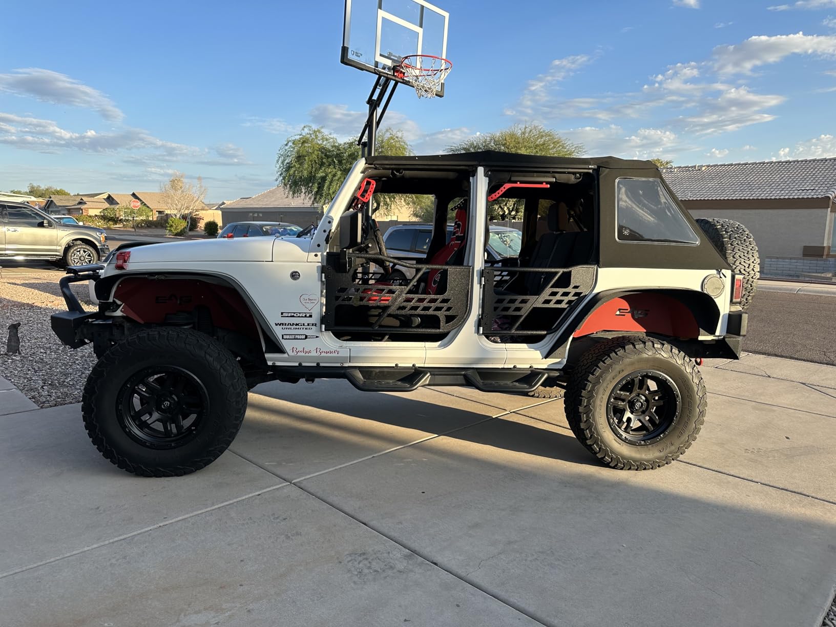 Hooke Road for Jeep JK Trail Doors Offroad Steel Tube Doors Compatible with 2007-2018 Jeep Wrangler JK Unlimited 4-Door Sahara Rubicon Sport customer photo 2