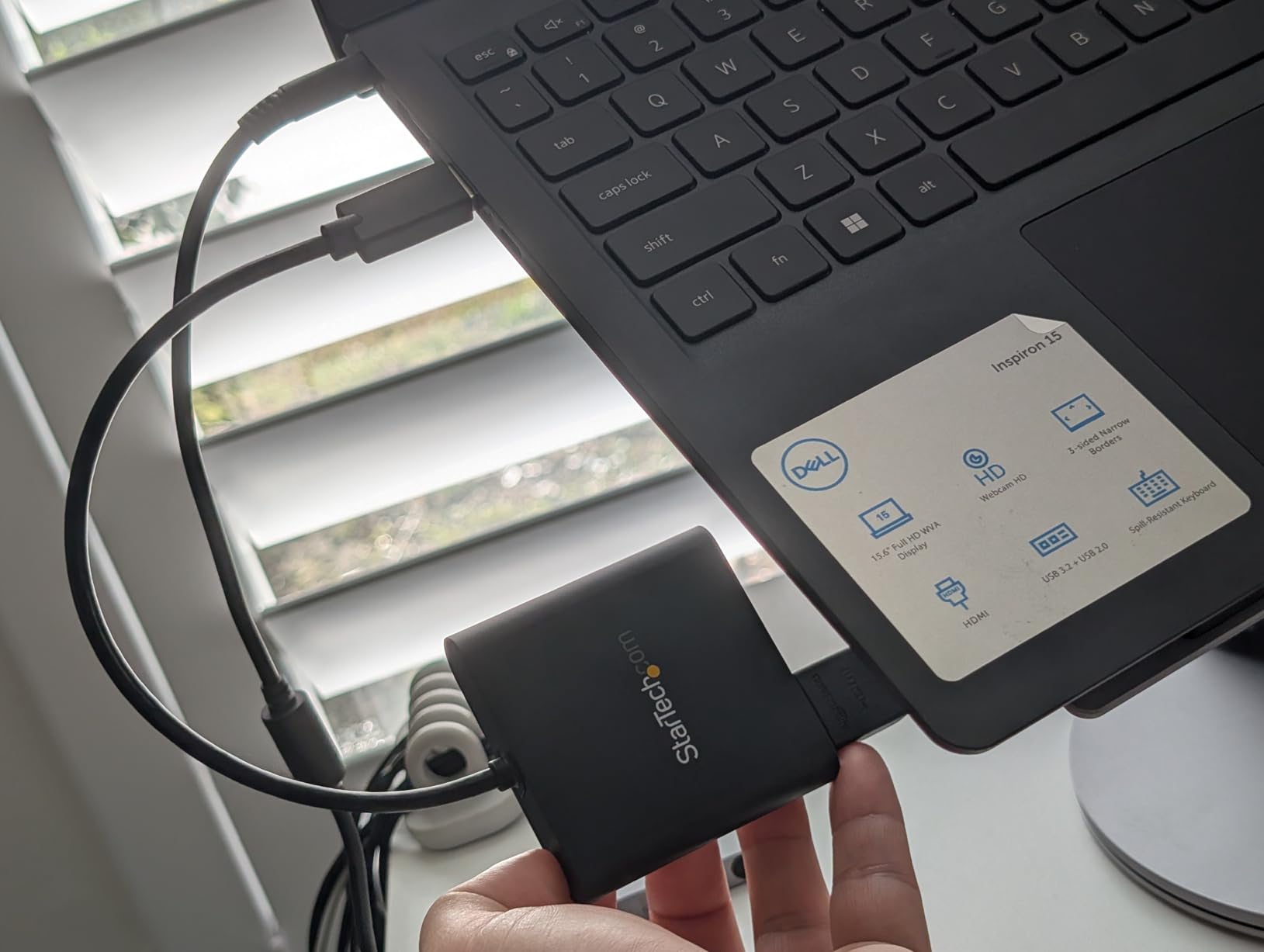 StarTech USB-A 3.0 to Dual HDMI Adapter, 4K 30Hz + 1080p 60Hz, Windows only | USB 5Gbps to 2x HDMI external graphics, 1x 4K 30Hz + 1x 1080p 60Hz, Extend or mirror customer photo 1