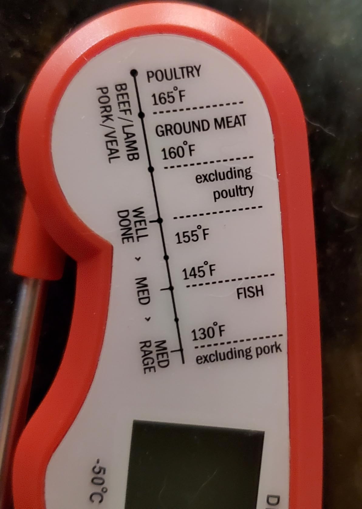KIZEN Instant Read Meat Thermometer Digital - Food Thermometer for Cooking, Grill, Oven, BBQ - IP67 Rated Waterproof - Large Backlit Display and Magnetic Back customer photo 2