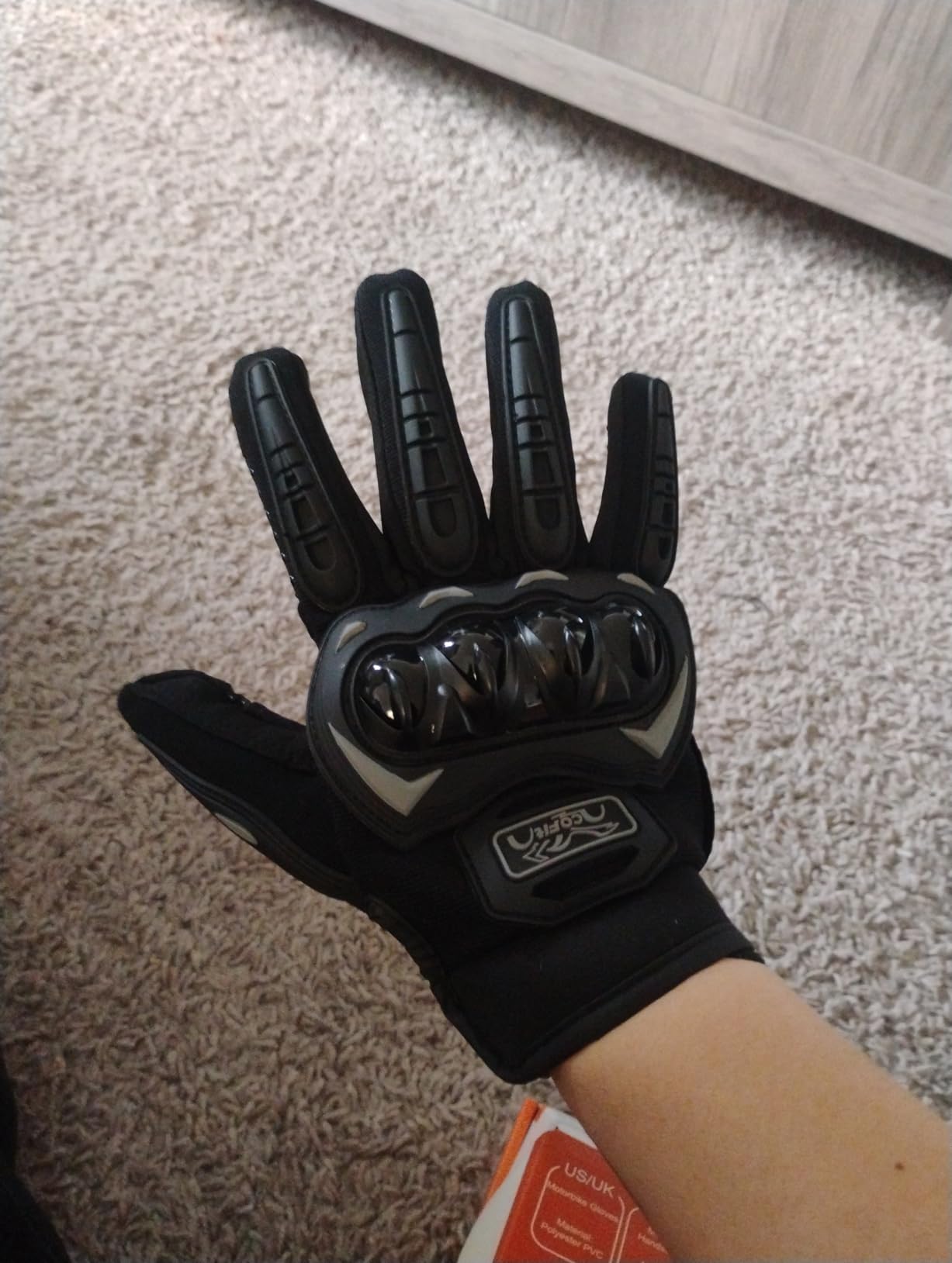COFIT Motorcycle Gloves Breathable, Touchscreen Motorbike Gloves Anti-Slip with Good Grip Hard Knuckles Protection for Men Women Motocross, BMX ATV MTB Cycling, Road Racing customer photo 1