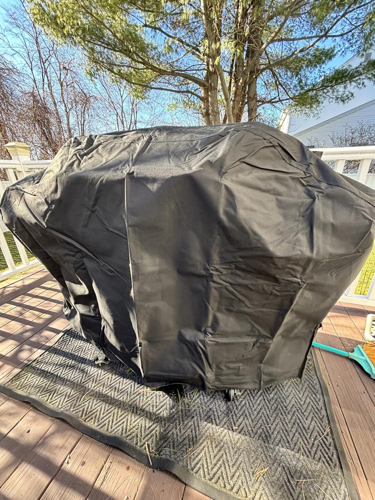 SunPatio Heavy Duty Waterproof 70 Inch Barbecue Cover for Outdoor Grill customer photo 2