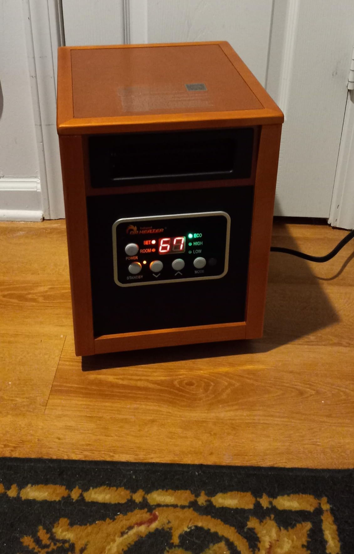 DR. INFRARED HEATER DR-998, 1500W Dual Heating Infrared Space Heater with Humidifier, Oscillation, Remote Control, Thermostat & Safety Protection customer photo 2