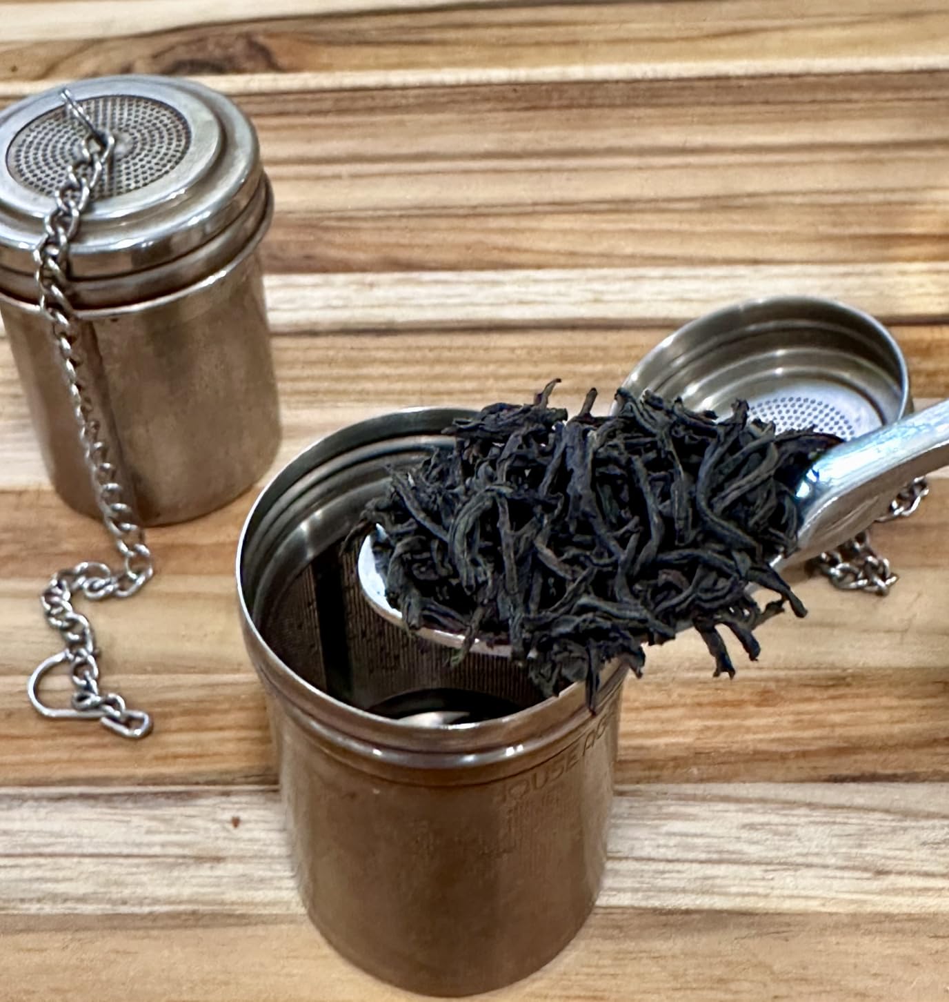 HOUSE AGAIN Tea Infuser, Extra Fine Mesh Tea Infusers for Loose Tea, 18/8 Stainless Steel Tea Strainer with Extended Chain Hook, Tea Steeper for Brew Tea, Spices & Seasonings Small × 2 customer photo 1