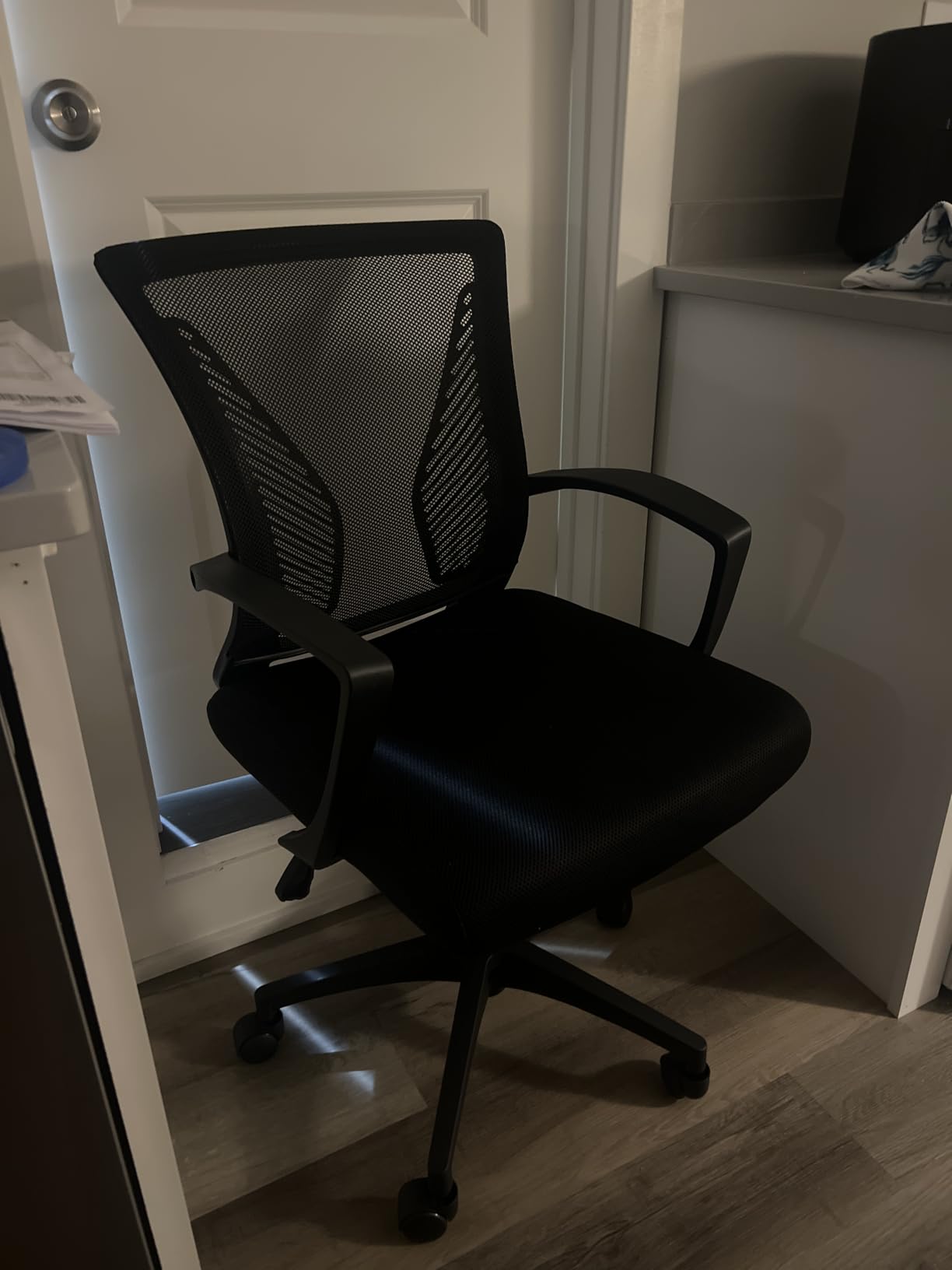 Furmax Office Chair,Ergonomic Computer Desk Mesh Chair,Lumbar Support,Black customer photo 2