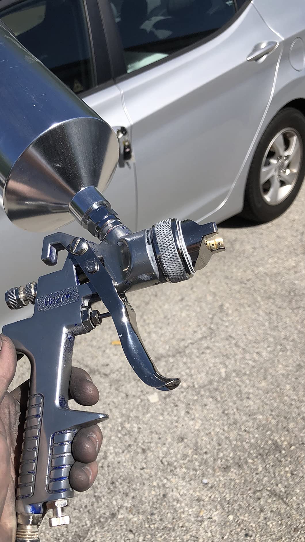 HVLP Mini Spray Gun Air Paint Sprayer with 0.8 mm Nozzle, 125 cc Capacity Cup Gravity Feed Spray Paint Gun for House Painting, Automotive and Furniture Painting… customer photo 1