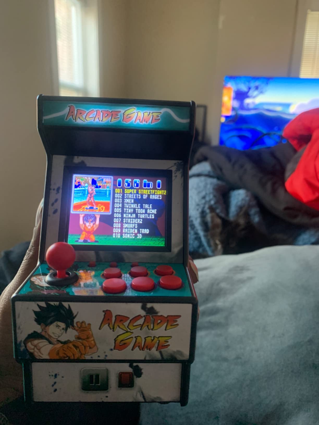 Mini Arcade Machine, Built in 156 Classic Retro Games, 2.8 Inch Screen customer photo 1