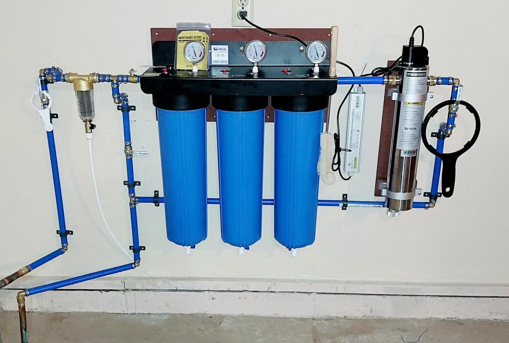 HQUA-TWS-12 Ultraviolet Water Purifier Filter for Whole House Water Purification,12GPM 120V, 1 Extra UV Lamp + 1 Extra Quartz Sleeve customer photo 1
