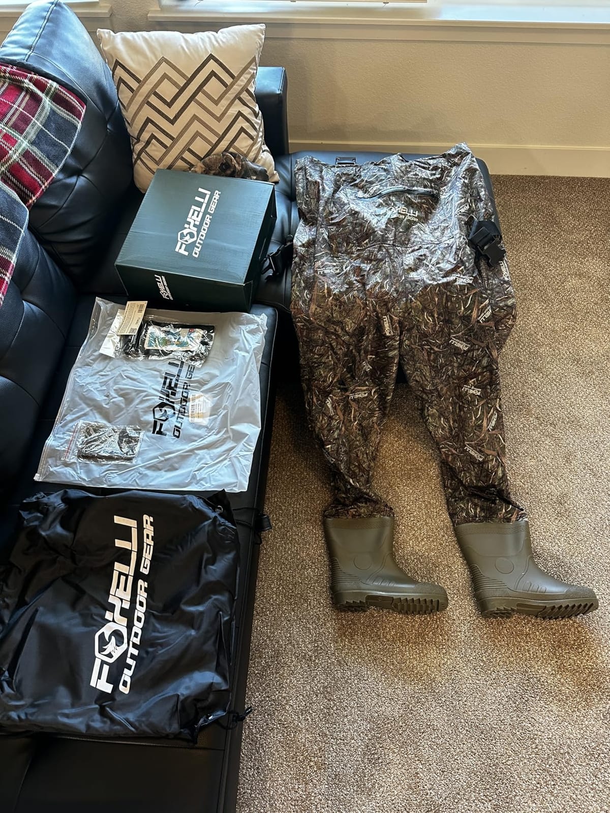 Foxelli Chest Waders – Waterproof 2-ply Nylon/PVC Camo Hunting Fishing Waders for Men and Women with Boots customer photo 2