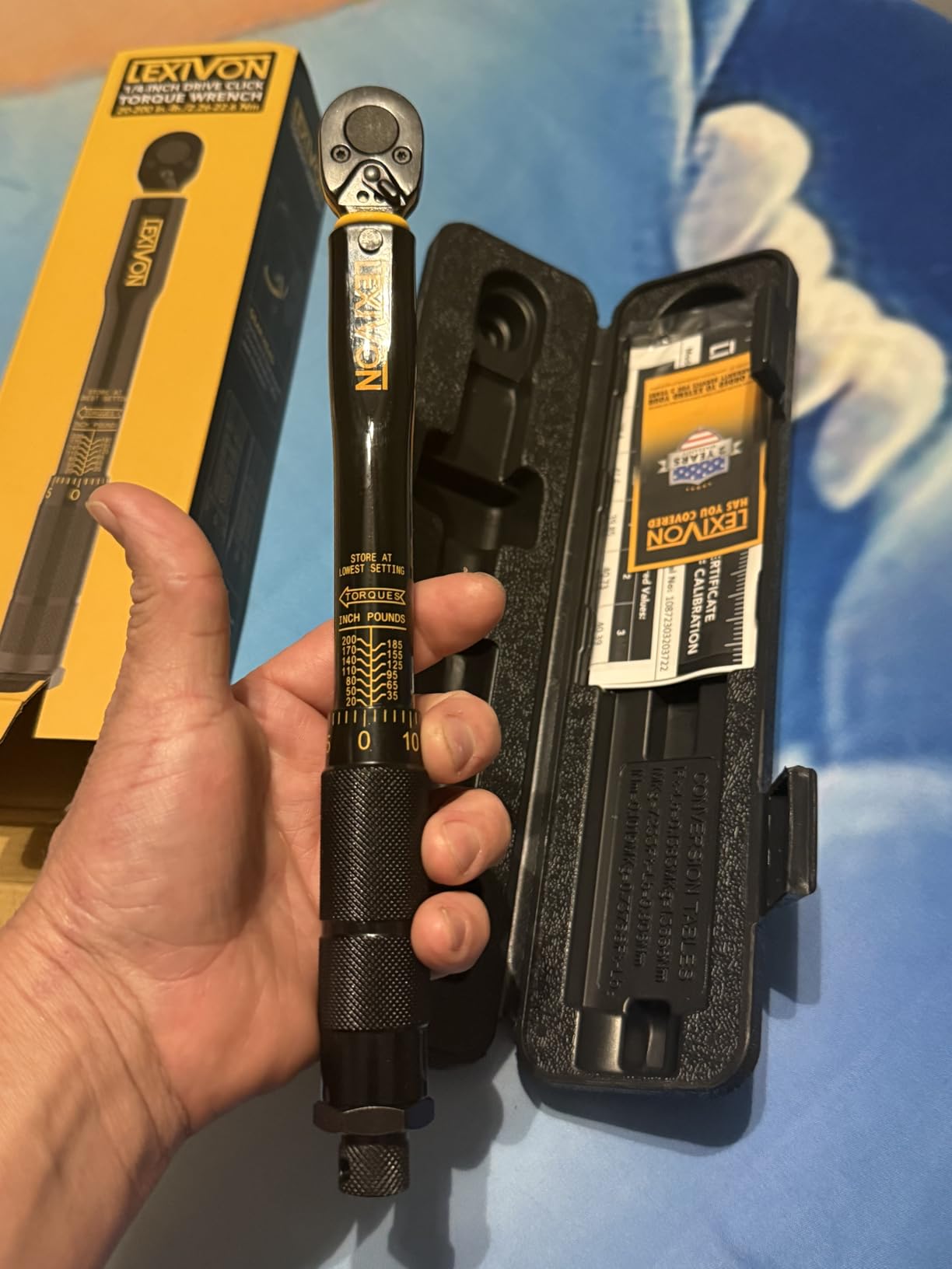 LEXIVON Inch Pound Torque Wrench 1/4-Inch Drive | 20~200 in-lb/2.26~22.6 Nm (LX-181) customer photo 1
