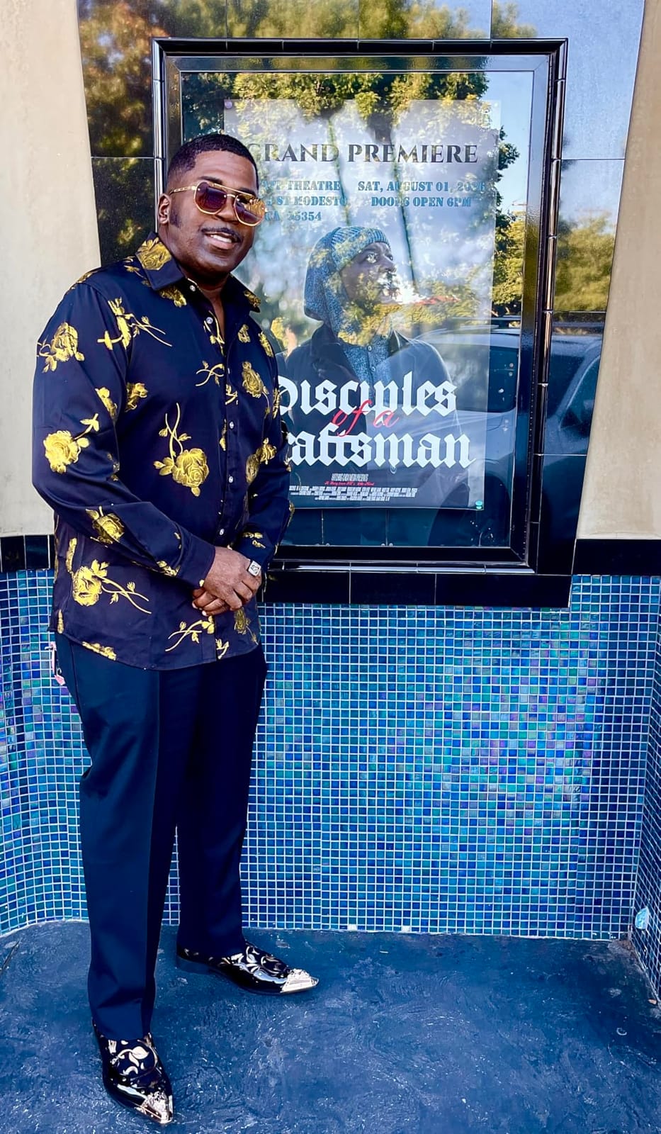 ZEROYAA Mens Luxury Rose Floral Printed Dress Shirts customer photo 1
