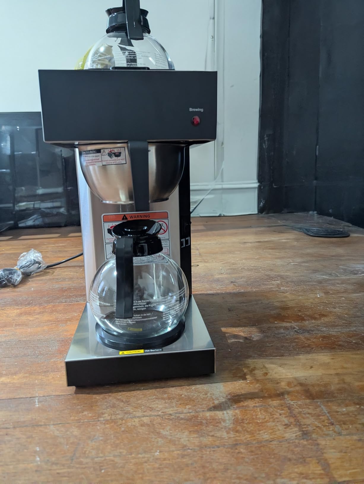 SYBO 12-Cup Commercial Pour Over Coffee Maker SF-CB-2GA, ETL Certified, Stainless Steel, 2 Glass Carafe Included customer photo 2