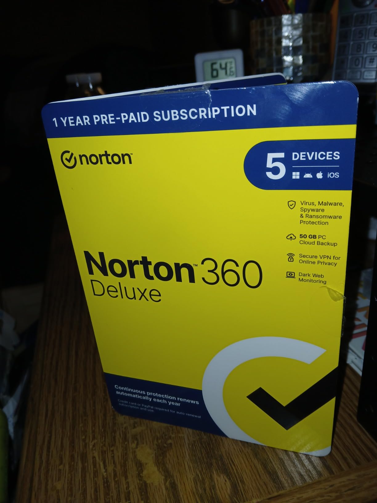 Norton 360 Deluxe, Antivirus software for 5 Devices with Auto-Renewal - Includes Advanced AI Scam Protection, VPN, Dark Web Monitoring & PC Cloud Backup [Download] customer photo 1