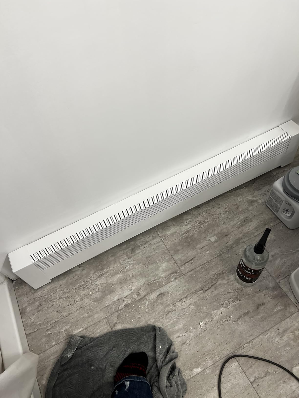 Baseboarders Basic Series 4 ft (48 in) Galvanized Steel Slip-On Baseboard Heater Cover + Left & Right Endcaps, Rust Resistant, White, for Hydronic Hot-Water Systems customer photo 1