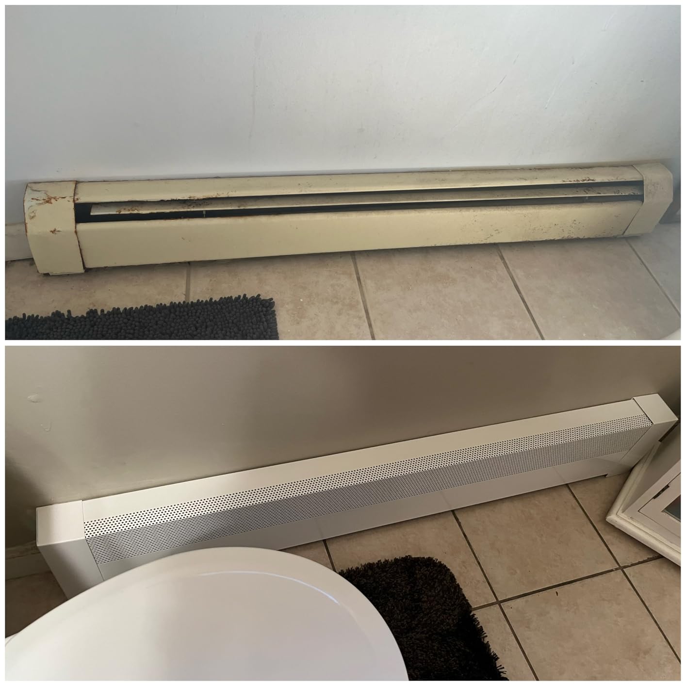 Baseboarders Basic Series 4 ft (48 in) Galvanized Steel Slip-On Baseboard Heater Cover + Left & Right Endcaps, Rust Resistant, White, for Hydronic Hot-Water Systems customer photo 2