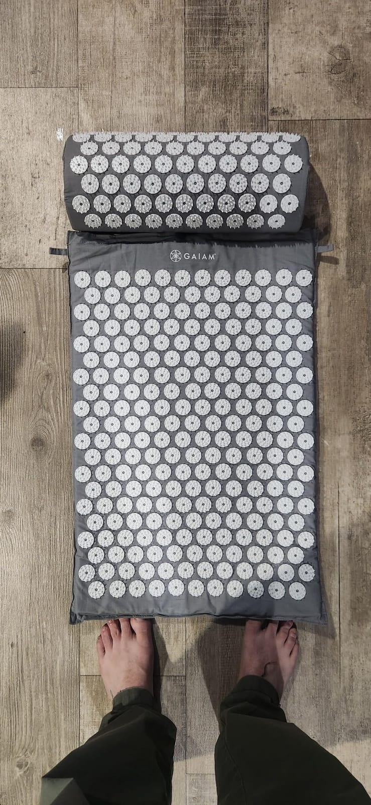 Gaiam Acupressure Mat & Pillow Set, Neck, Shoulder & Back | Acupuncture-Style Stimulation customer photo 1